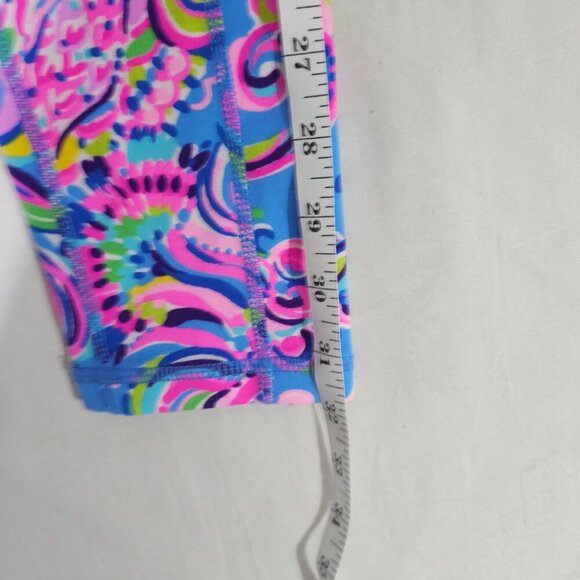Lilly Pulitzer Luxletic Women XS Leggings Blue Multicolor Paisley Activewear - Picture 5 of 8